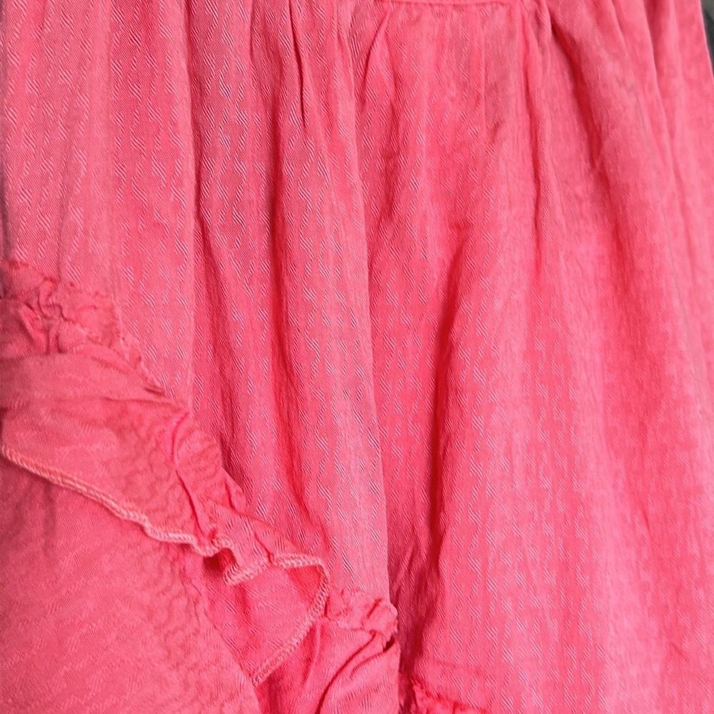 Free People Pink Asymmetrical Ruffled Camisole - Picture 3 of 5